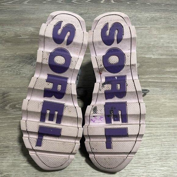 Sorel Kinetic Impact Lace Sneakers Women’s 8.5 Gray Purple  Athletic Casual Shoe - Picture 5 of 7